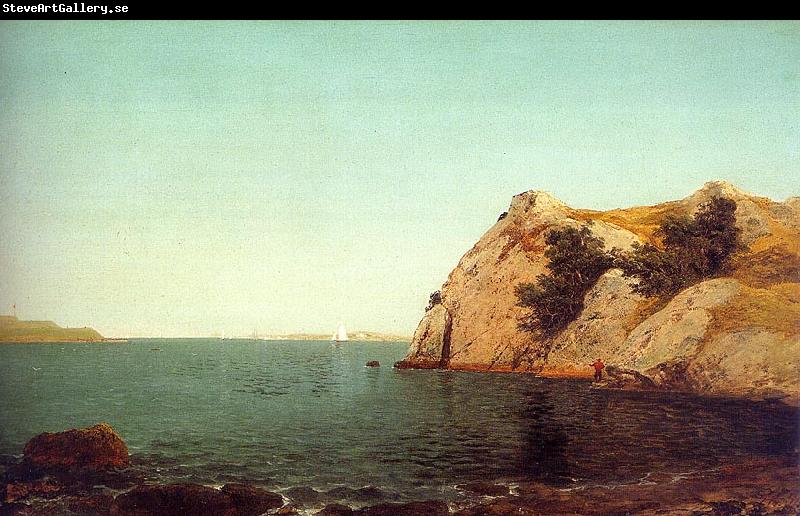 John Kensett Beacon Rock at Newport Harbor